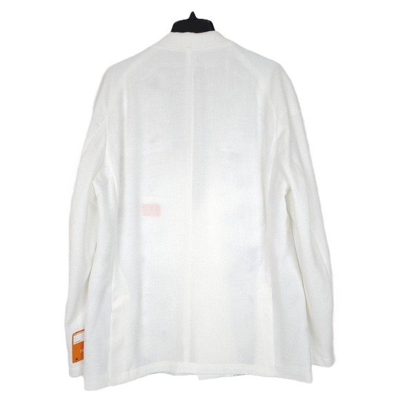 Tallia Men's Slim-Fit Stretch Lightweight Textured Sport Coat White 48R NWT - Picture 3 of 4